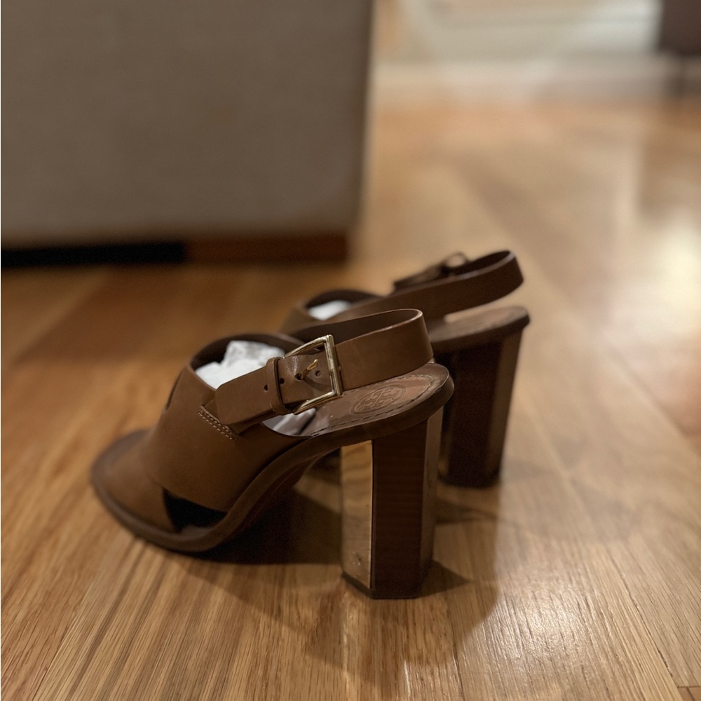 Tory Burch brown leather heels